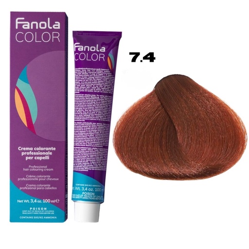 [FA86044] TINTE FANOLA 7.4 100ML COBRIZO
